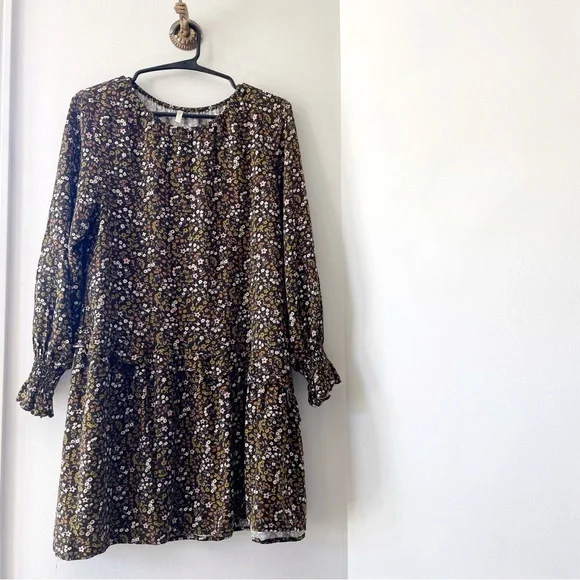 Rylee + Cru Dark Floral Hazel Shift Dress | Small - Picture 2 of 8